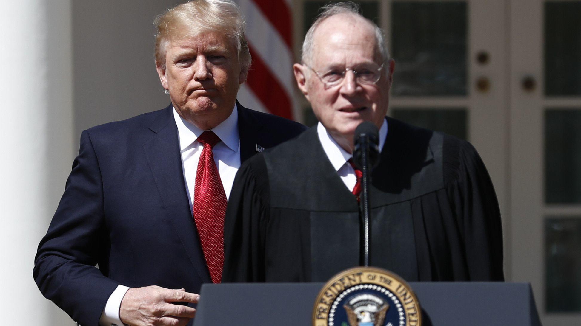 President Donald Trump and Justice Anthony Kennedy