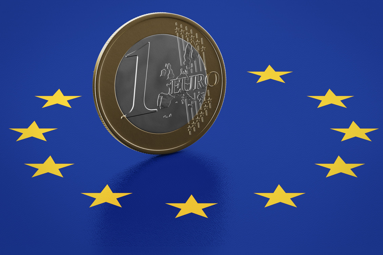 euro and the EU flag