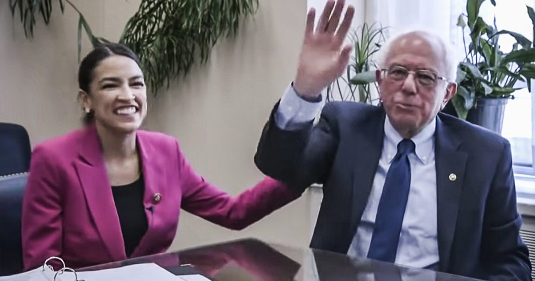 Representative Alexandria Ocasio-Cortez and Senator Bernie Sanders